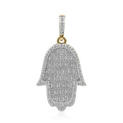 9K SI1 (G) Diamond Gold Pendant