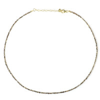 Champagne Diamond Silver Necklace