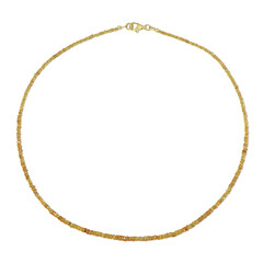 Yellow Sapphire Silver Necklace