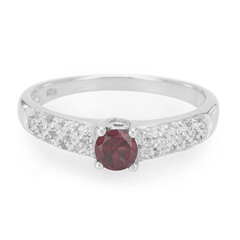 Brazilian Rhodolite Silver Ring