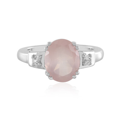 Rose Quartz Silver Ring