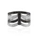 Black Spinel Silver Ring