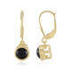 Black Onyx Silver Earrings