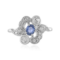 Unheated Ceylon Blue Sapphire Silver Ring