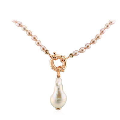 White Freshwater Pearl Silver Necklace (TPC)