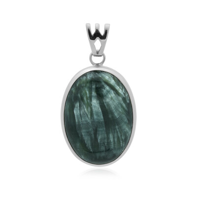 Seraphinite Silver Pendant