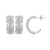 White Topaz Silver Earrings