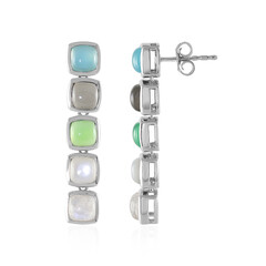 Aqua Chalcedony Silver Earrings (KM by Juwelo)