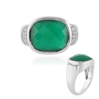 Green Onyx Silver Ring