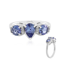 Unheated Tanzanite Silver Ring