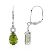 Burmese Peridot Silver Earrings