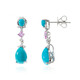 14K Sleeping Beauty Turquoise Gold Earrings (CIRARI)