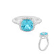 Paraiba Color Topaz Silver Ring