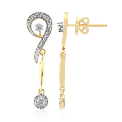 9K SI1 (G) Diamond Gold Earrings (Annette)