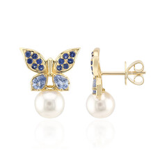 9K Akoya Pearl Gold Earrings (Michelle Albala)