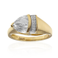 9K Herkimer Diamond Quartz Gold Ring (Amanda Adkins)