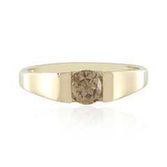 14K I3 Champagne Diamond Gold Ring