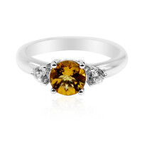 Cognac Scapolite Silver Ring