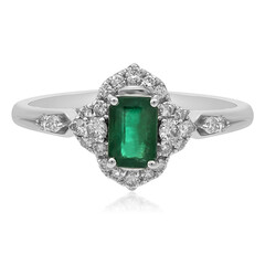 14K AAA Zambian Emerald Gold Ring (CIRARI)