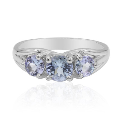 Unheated Tanzanite Silver Ring