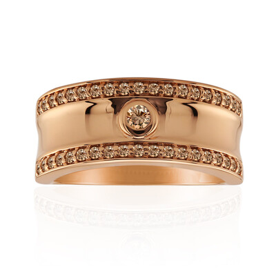 9K SI1 Argyle Rose De France Diamond Gold Ring (Annette)