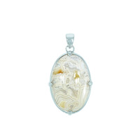 Lace Agate Silver Pendant