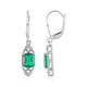 Green Onyx Silver Earrings