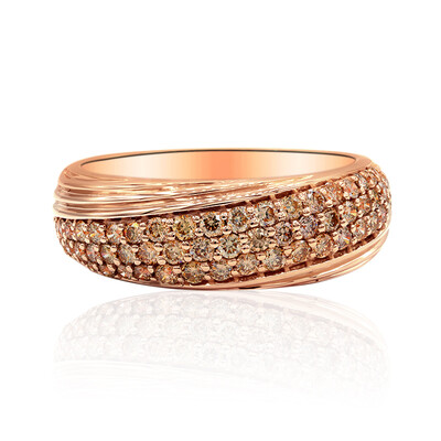 9K SI1 Argyle Rose De France Diamond Gold Ring (Annette)