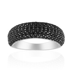 Black Spinel Silver Ring