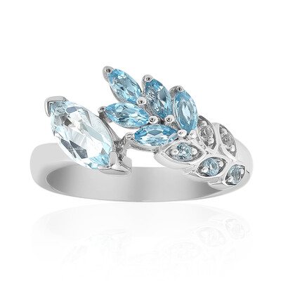 Sky Blue Topaz Silver Ring