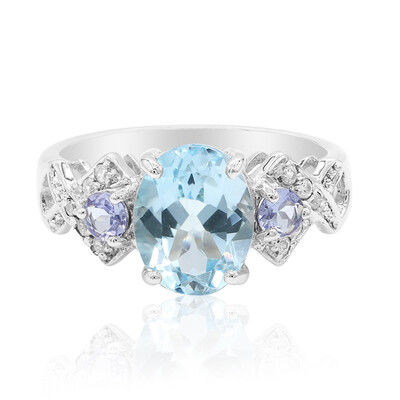 Sky Blue Topaz Silver Ring