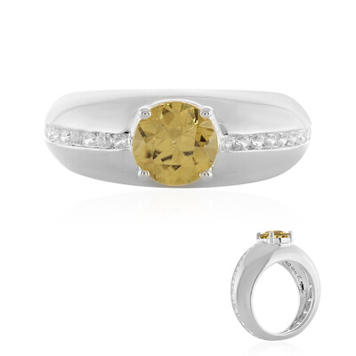 Yellow Zircon Silver Ring (de Melo)