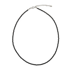 Black Spinel Silver Necklace