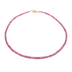 Pink Tourmaline Silver Necklace