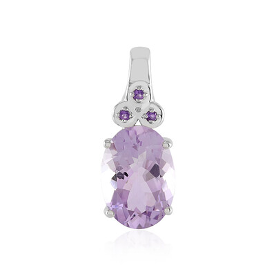 Rose de France Amethyst Silver Pendant