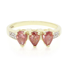 10K Unheated Padparadscha Sapphire Gold Ring