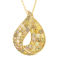 14K SI2 Fancy Diamond Gold Necklace (CIRARI)