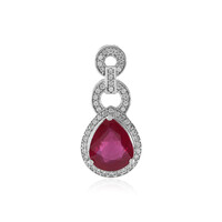 Madagascar Ruby Silver Pendant