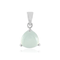 Aqua Chalcedony Silver Pendant