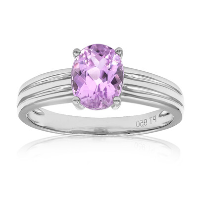 AAA Brazilian Kunzite Platinum Ring