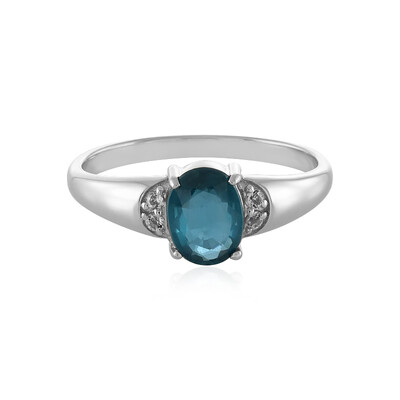 Teal Kyanite Silver Ring