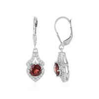 Mozambique Garnet Silver Earrings