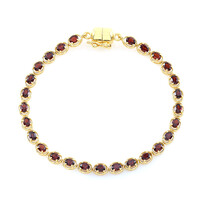 Mozambique Garnet Silver Bracelet