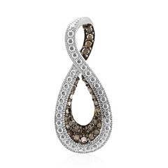 I2 Champagne Diamond Silver Pendant