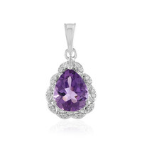 Rose de France Amethyst Silver Pendant