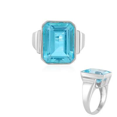 Paraiba Color Topaz Silver Ring