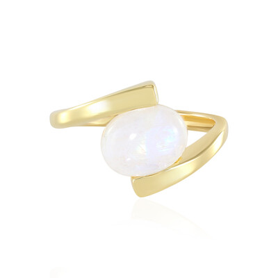 Rainbow Moonstone Silver Ring