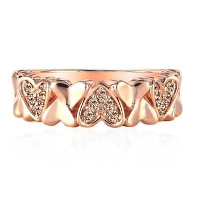 9K SI1 Argyle Rose De France Diamond Gold Ring (Annette)