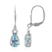 Sky Blue Topaz Silver Earrings