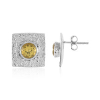 Yellow Beryl Silver Earrings (de Melo)